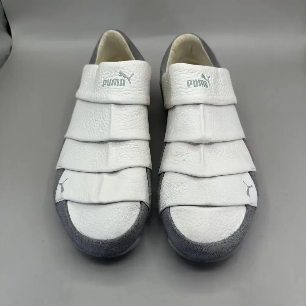 Puma Satori Mens Size 8 White Gray Leather Slip On Casual Sneakers *VERY RARE* - Picture 4 of 13